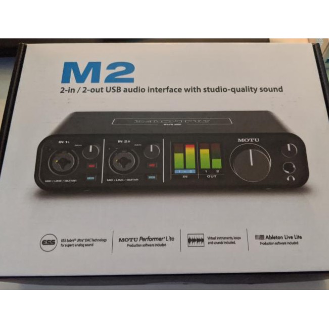 MOTU M2 2x2 USB-C 錄音介面 具Loopback功能