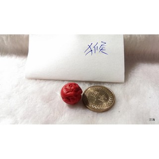 1184天然硃砂辰砂念珠佛珠佛像硃砂墜子臺灣硃砂12生肖珠子活力猴硃砂猴