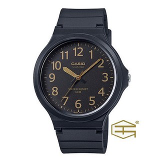 【天龜 】CASIO 簡約時尚 大錶徑錶款 黑x金 MW-240-1B2