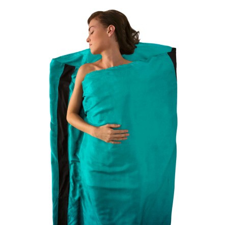 飛岳戶外-Sea to Summit 彈性絲質睡袋內套 標準型 青色