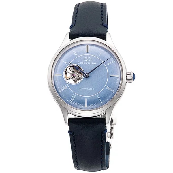 Orient 東方錶 RE-ND0012L Open Heart 系列 半鏤空機械錶 / 湖水藍 30.5mm