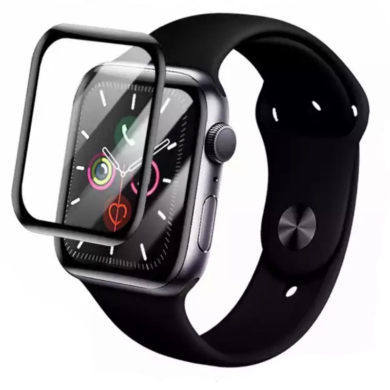 蘋果手錶7代保護膜 全覆蓋曲面軟鋼化膜 3D熱彎防爆膜 Apple watch 4/5/6/SE代手錶41mm 45mm