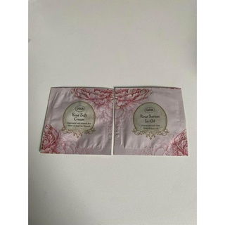 (全新優惠)SABON / 大馬士革玫瑰有機光燦精華油1.5ml 大馬士革玫瑰有機光燦潤澤霜1.5ml