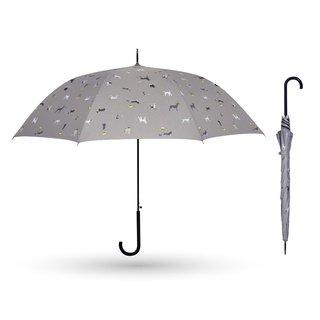【大振豐】小狗愛下雨天 黑膠直傘 抗UV 不透光 晴雨傘