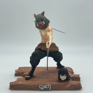 清倉 動漫 【鬼滅之刃】 戰鬥版 嘴平伊之助 可換頭 場景 模型 盒裝 禮物