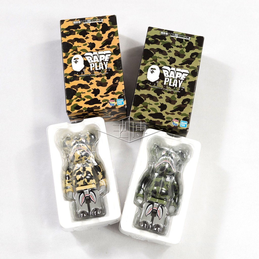 BAPE BE@RBRICK 200% 1ST CAMO SHARK BABYMILO金屬玩偶暴力熊19SS