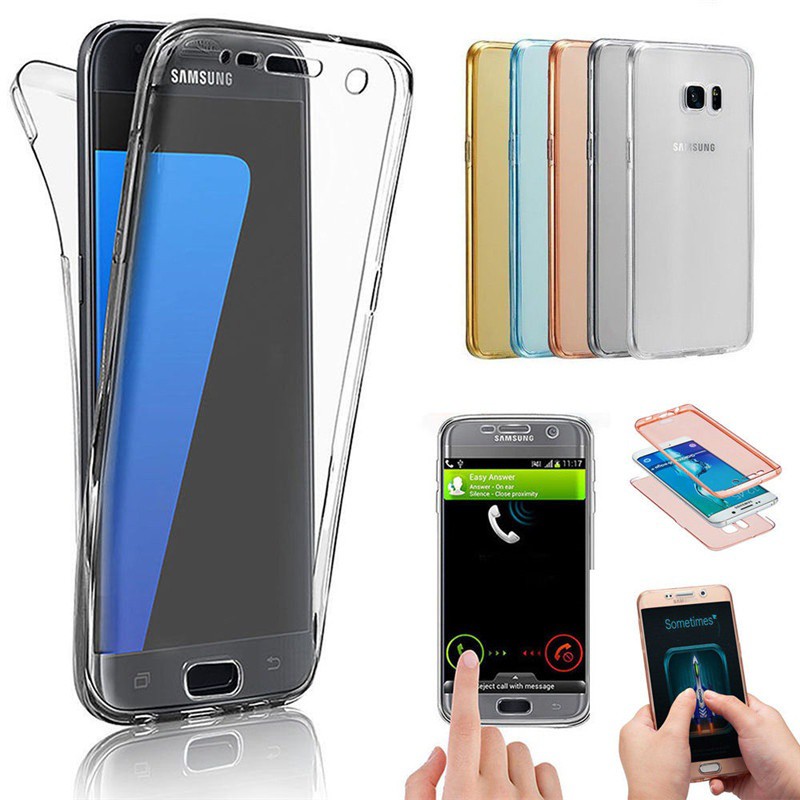 SAMSUNG 三星 Galaxy S6 S7 Edge S8 S9 Plus Note 8 9 手機殼,360 全軟矽