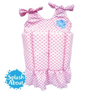 潑寶 Designer FloatSuit設計款裙裝浮力泳衣-粉紅格紋