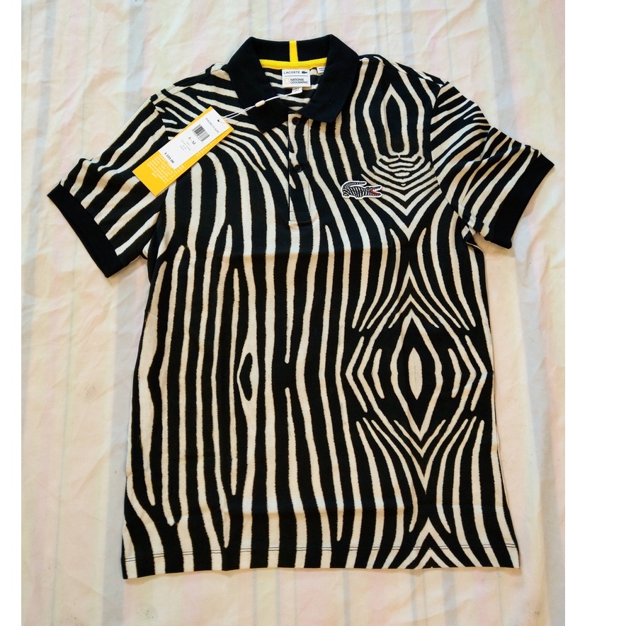 全新 現貨 Lacoste x National Geographic zebra 聯名經典 斑馬紋 POLO衫 黃子韜