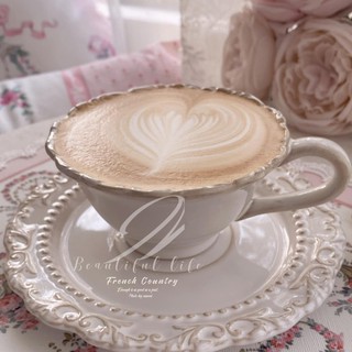 法式復古宮廷浮雕陶瓷杯子系列 點心盤 咖啡杯盤組 杯子 下午茶杯 咖啡杯 咖啡杯盤 陶瓷杯 水杯 牛奶杯 早餐杯 INS