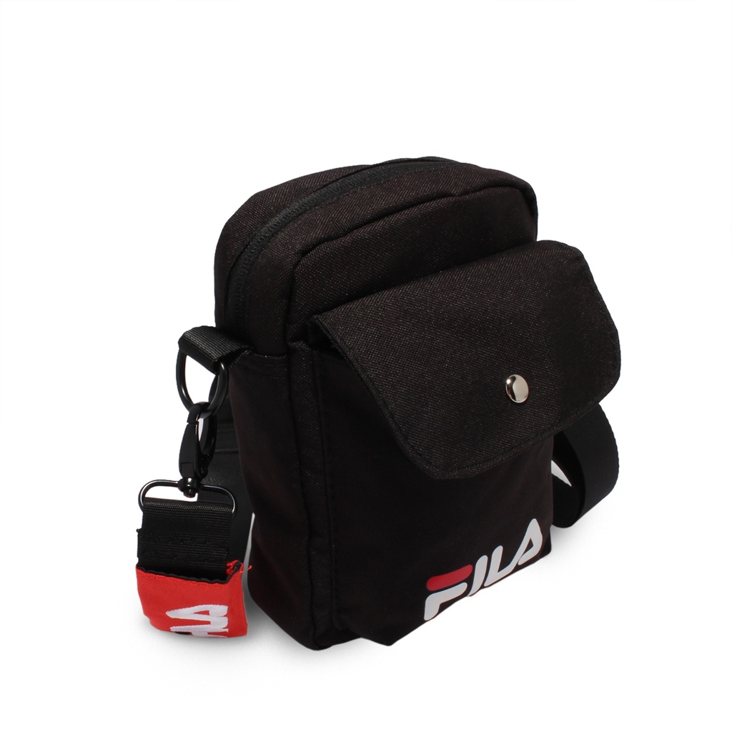 FILA 包包 Shoulder Bag 男女款 黑 斜背包 外出 側背 小包 背帶可調【ACS】 BMV7017BK