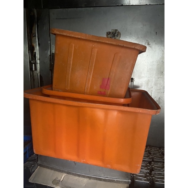 普力桶 橘色塑膠桶 37升 90升 160升 海產桶