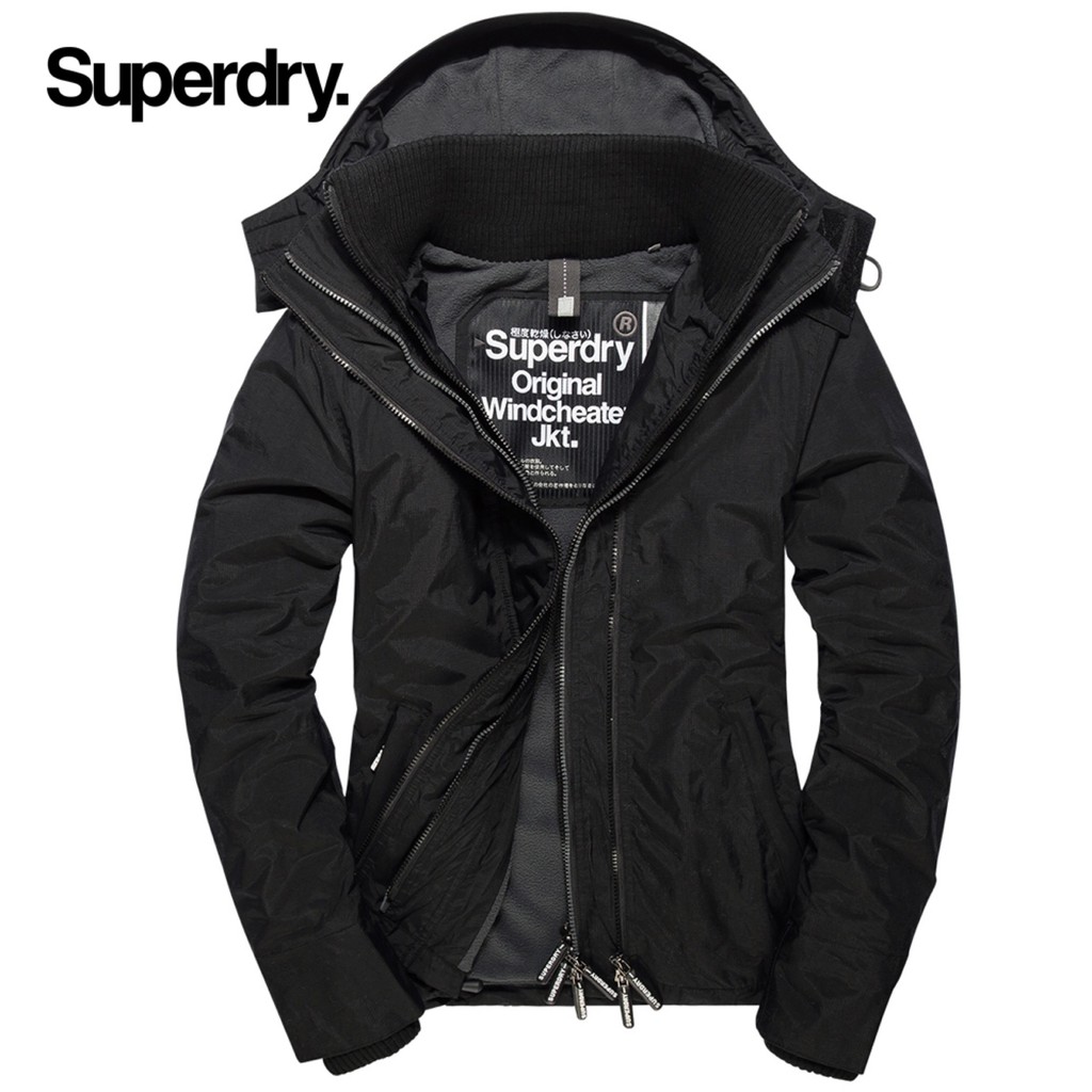 Superdry極度乾燥男生保暖外套三層拉鍊絎縫連帽夾克防寒極度乾燥羽絨外套機車外套風衣男生外套| 蝦皮購物