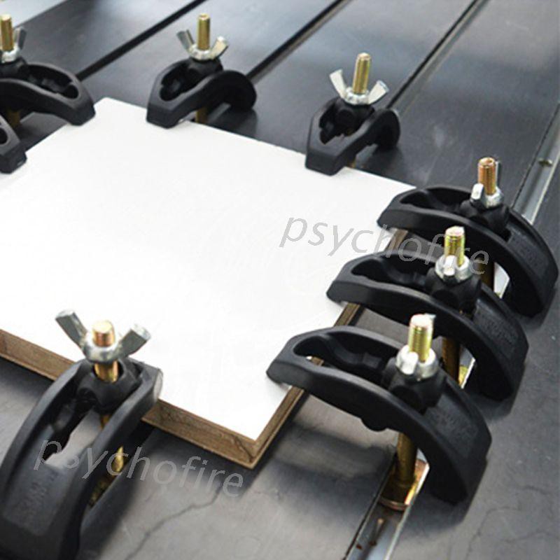 Pcf* 5pcs/set 弓板組 CNC 雕刻機壓板夾具用於 T 型槽工作台