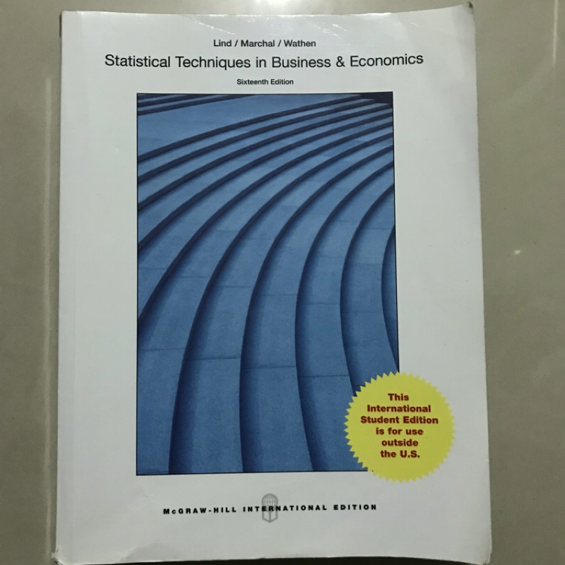 Statistical Techniques in Business and Economics(16版) 二手書