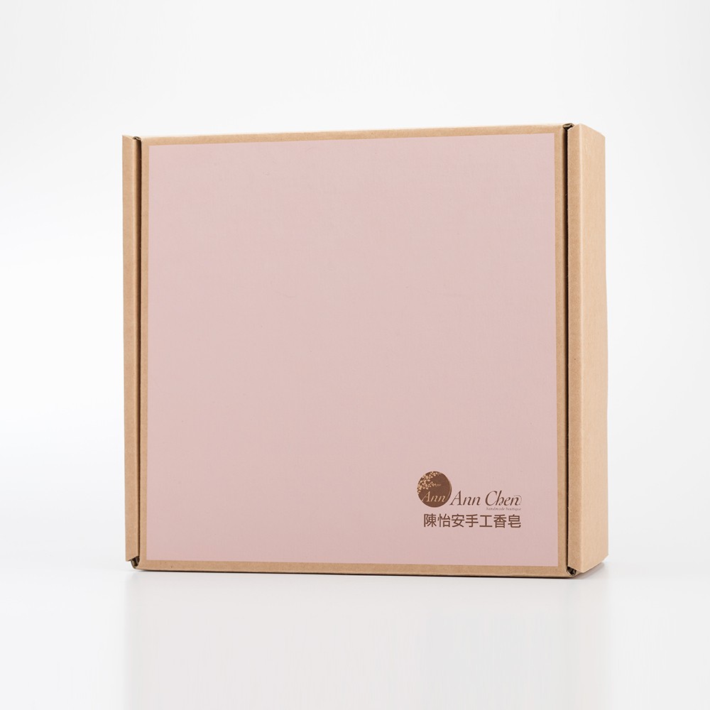 陳怡安手工皂-自組禮盒-六入裝粉紅紙盒