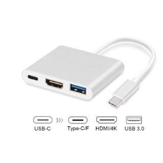 三合一Type-C 轉HDMI 電視轉接器 影音轉接 HDMI USB3.0轉換器 轉換器手機轉電視 4k