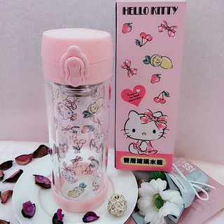 Hello Kitty 雙層玻璃水壺 耐熱玻璃瓶 玻璃杯 水瓶 隔熱杯 防燙 水杯 凱蒂貓 KT 三麗鷗