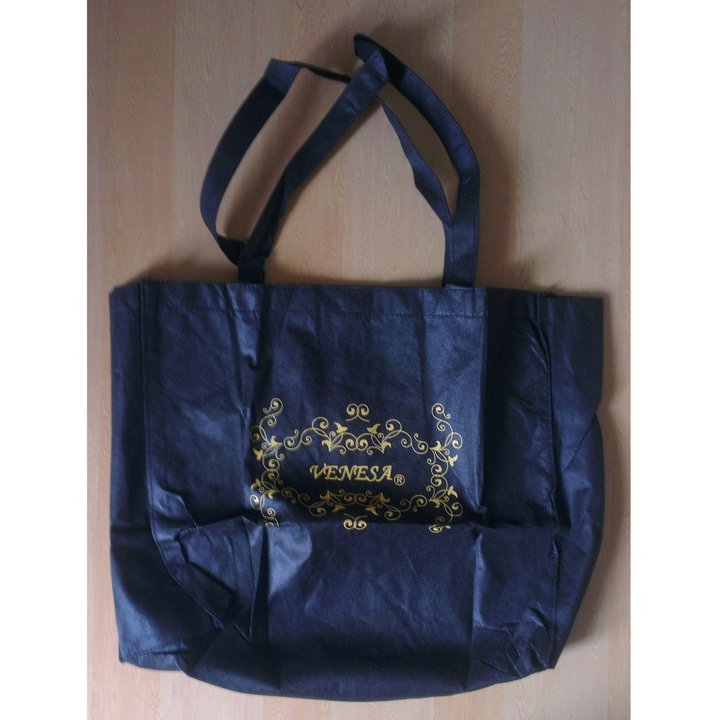 【5元商品區】VENESA黑色手提袋.環保購物袋.收納袋