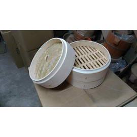 8寸 蒸籠 竹蒸籠 (1組2層1蓋) 營業用 加強加厚 小籠包  蒸餃 小饅頭 包子
