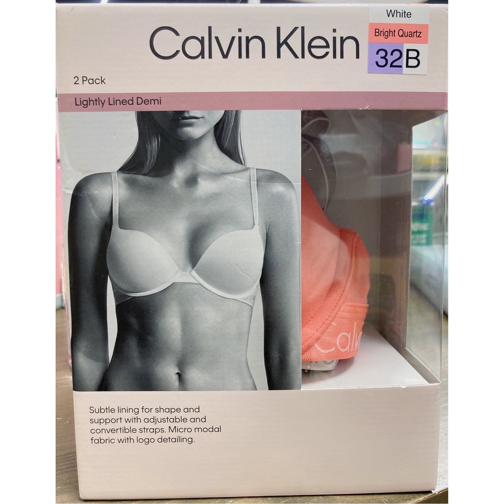 Calvin Klein 女舒適 軟鋼圈 內衣 2入組 #1211078