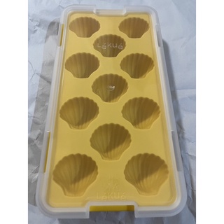 現貨⭐️LEKUE 貝殼造型冰塊製冰盒 附蓋子Shell-shape rubber ice cube tray