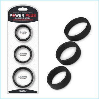 POWER PLUS【臺灣現貨】屌環 陰莖環 鎖精環 矽膠 厚 3入 硬挺 持久