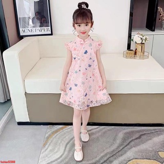熱銷款女童洋裝 兒童洋裝女童旗袍連身裙 連衣裙夏裝兒童禮服 新款公主裙 裙子女孩古裝漢服