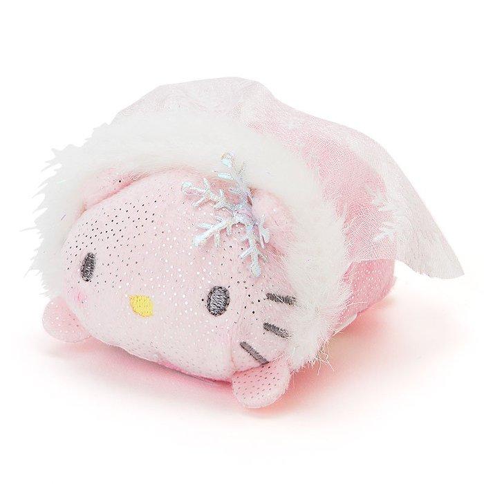 日本正品Sanrio三麗鷗 Hello kitty 凱蒂貓 手掌公仔沙包疊疊娃娃 冬雪款 (現貨在台)