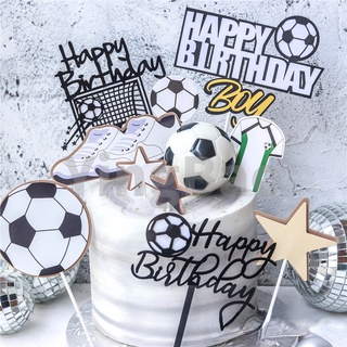足球蛋糕禮帽裝飾足球蛋糕飾品配件生日蛋糕裝飾狂歡活動用品