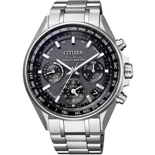 CITIZEN 星辰 CC4000-59E GPS衛星對時鈦金屬光動能腕錶 /黑+銀 44mm