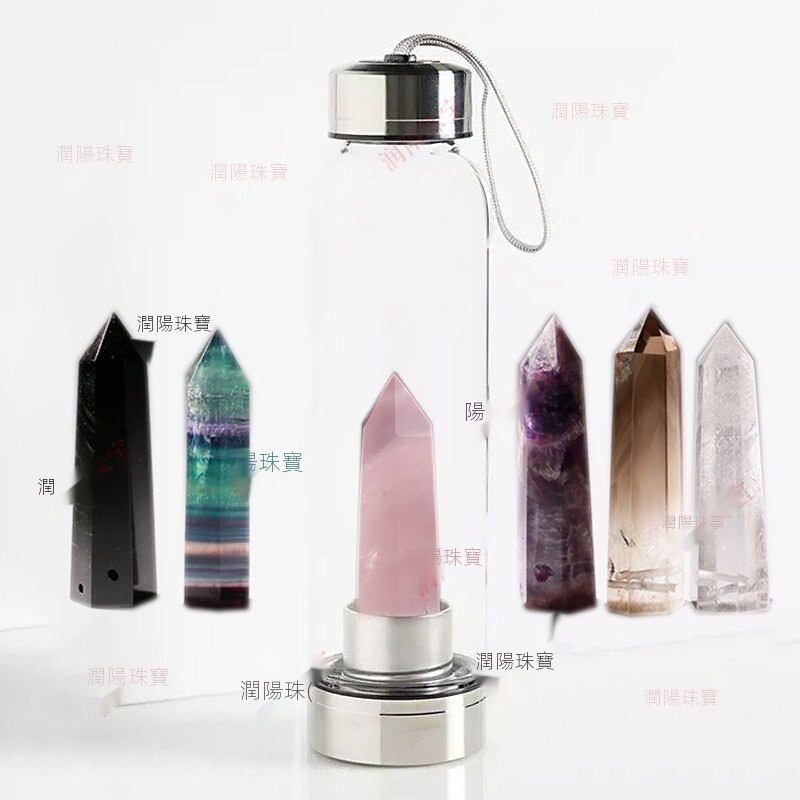 💎精品💎天然六棱水晶柱 能量玻璃水療杯 魔法棒水瓶 水晶茶杯 logo訂製 批發 現貨