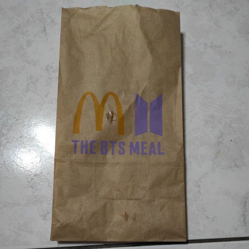 BTS麥當勞聯名款紙袋（小）