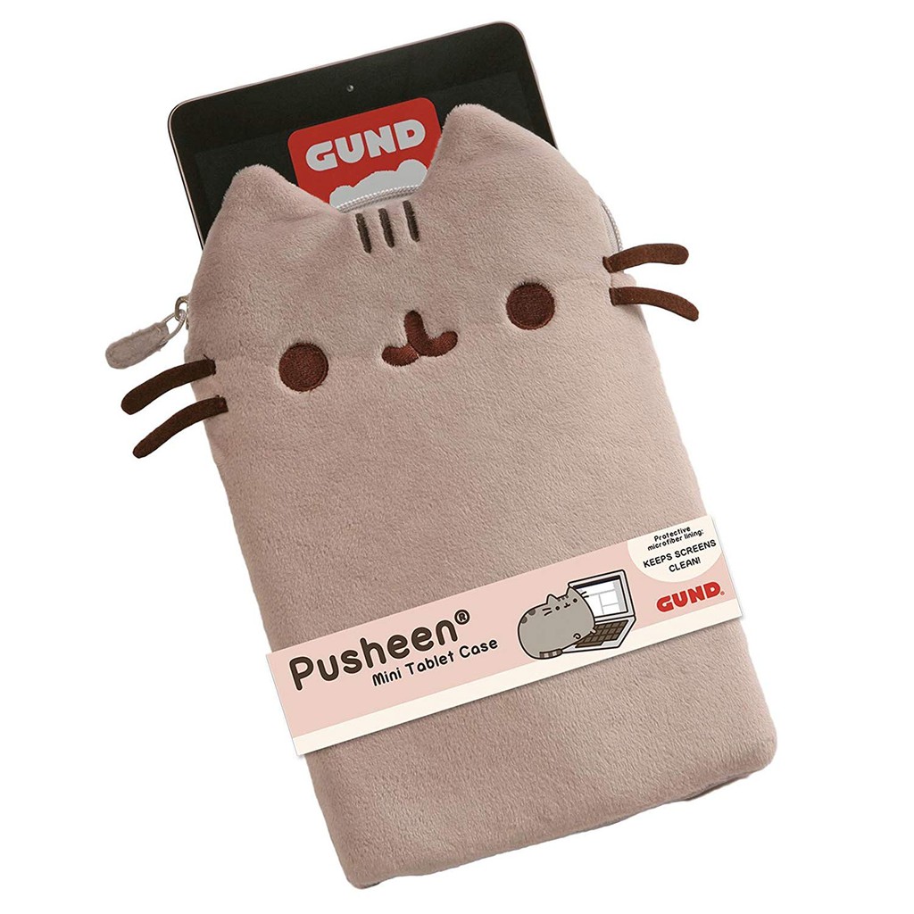 美國 官方正版 pusheen 胖吉貓 mini tablet case  絨毛 平板 收納包 平板包 保護套 10吋