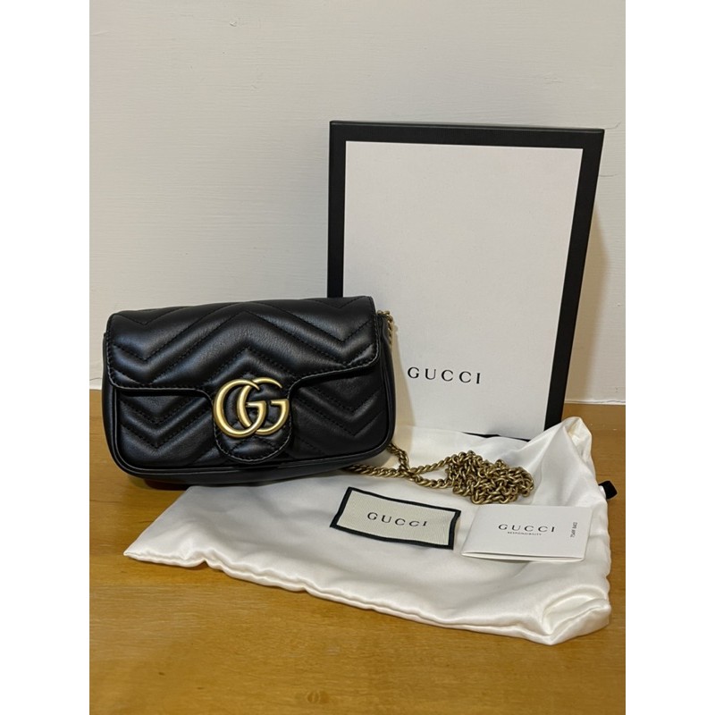 (二手9成新)Gucci Marmont super mini馬夢黑色