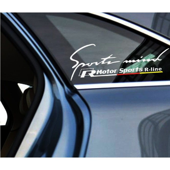 福斯 VW 車窗車貼 貼紙 創意 車窗車貼 R-LINE 側窗車貼燈眉貼 Golf Jetta Polo Tiguan