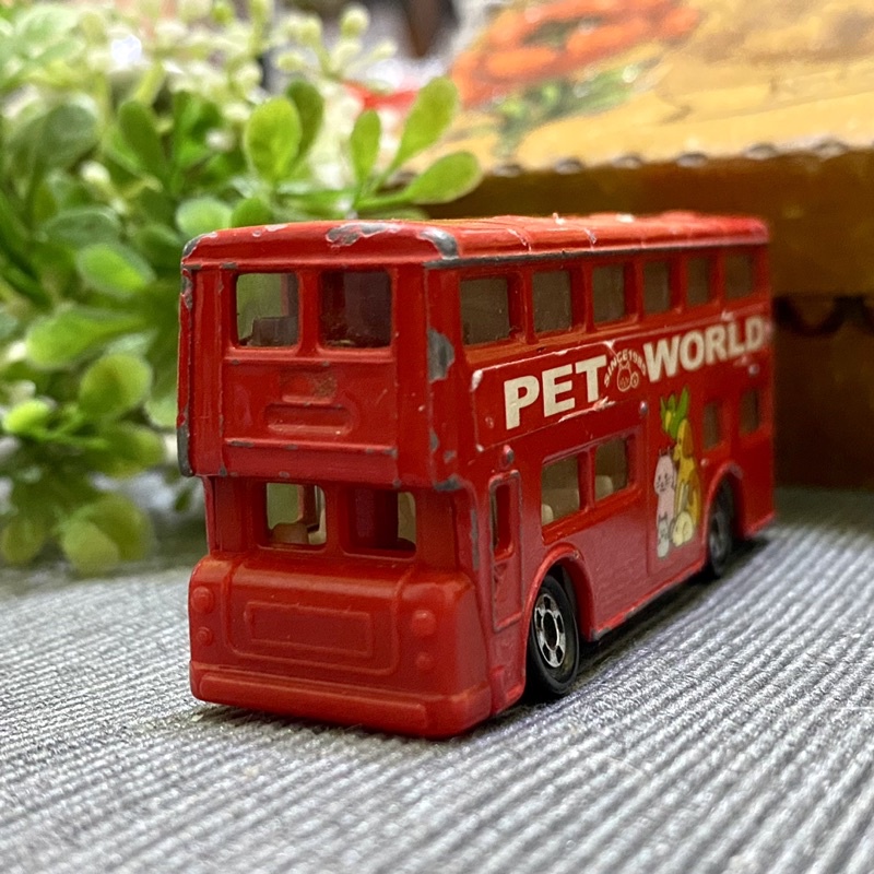 Tomica 舊版 London Bus 1977 No.F15 Pet World 倫敦巴士 巴士 雙層巴士 公車