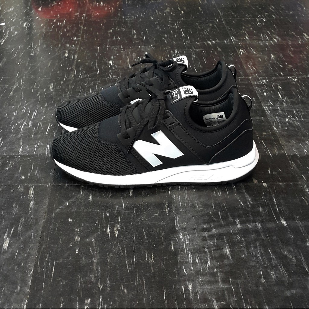 new balance nb 247 MRL247BG 黑色 黑白 網布 皮革 修長 質感 慢跑鞋