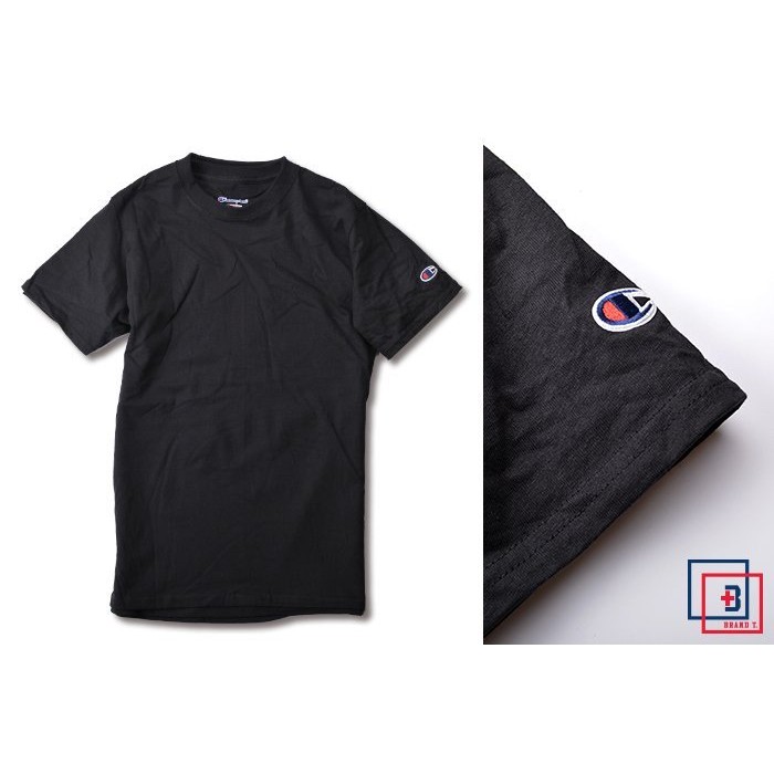 【Brand T】CHAMPION BASIC TEE T425 黑色*刺繡*LOGO*素Tee*美版*短T