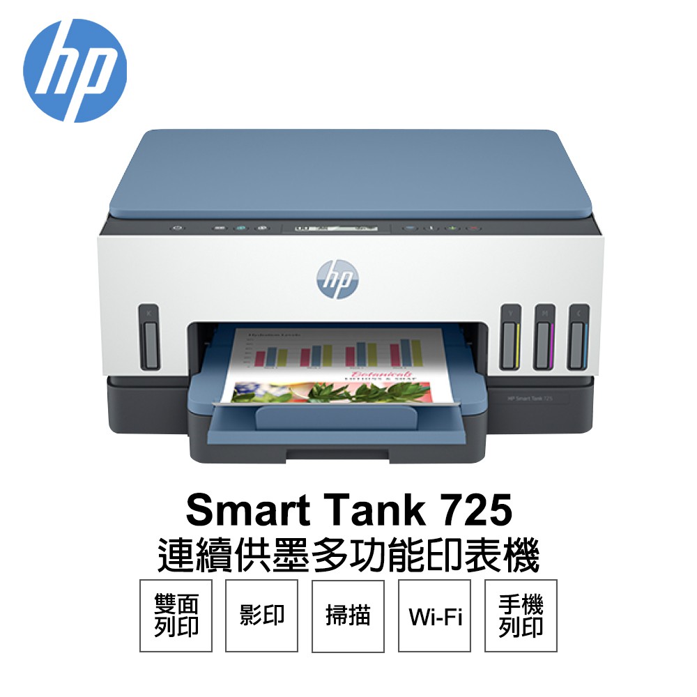 HP 惠普 Smart Tank 725 相片彩色無線連續供墨多功能印表機 28B51A 現貨 廠商直送