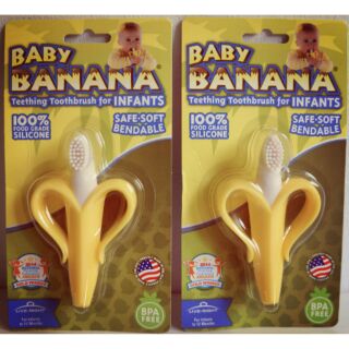 *☆熊寶舖☆*現貨正品baby banana 寶寶香蕉牙刷 香蕉剝皮牙刷 香蕉心型牙膠 香蕉固齒器 磨牙棒