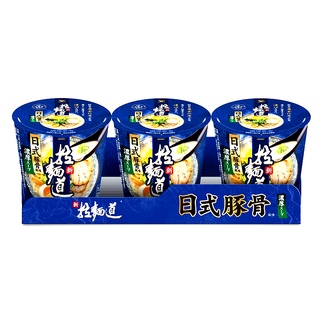 統一拉麵道-日式豚骨(杯)73g克 x 3【家樂福】
