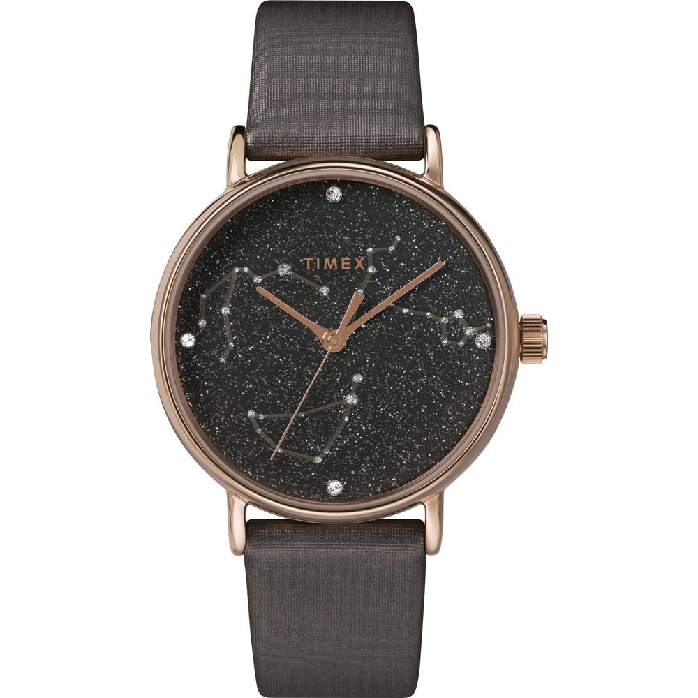 【TIMEX】天美時 復刻系列 Swarovski星象手錶 ( 極光鈦色 TXTW2T87700)