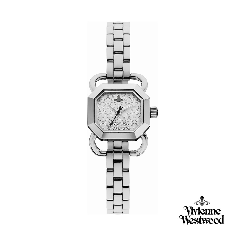 【Vivienne Westwood】U型接軌特色錶帶腕錶(銀色)_W-VW-001-3
