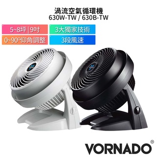 VORNADO沃拿多 5-8坪渦流空氣循環機 630W-TW 白色 / 630B-TW 黑色