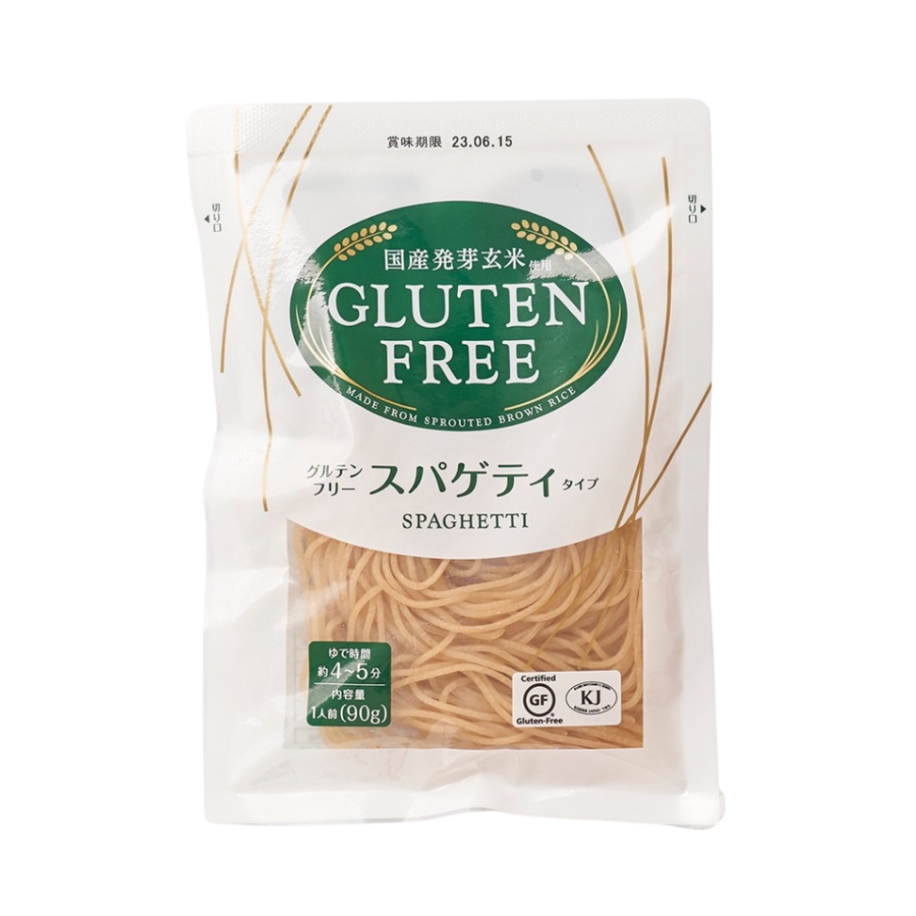 Glutenfree 無麩質圓直麵90g 日本秋田發芽糙米製成 米義大利麵 買一送一