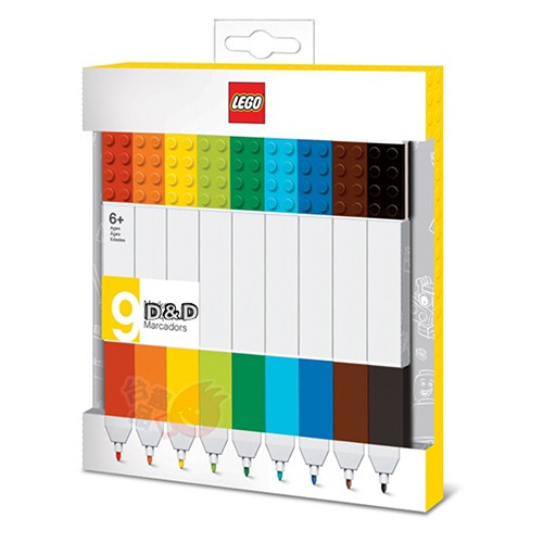 LEGO樂高周邊-積木彩色筆 - 混色 (9入)