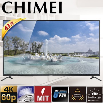 CHIMEI 奇美 43吋 4K UHD LED 智慧聯網 液晶電視 液晶顯示器 43M300