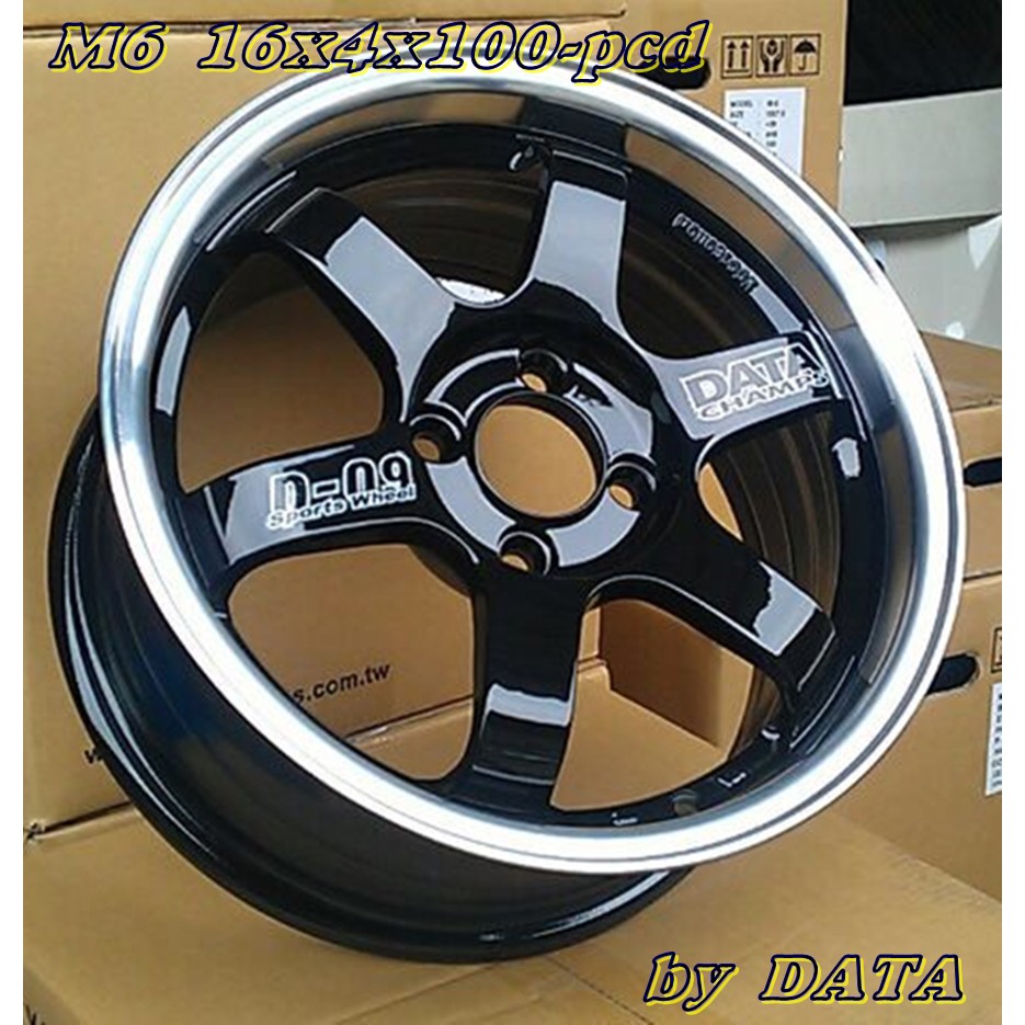 巨大車材data M6 類te47 黑車亮16x7j 4x100 售價 歡迎刷卡 蝦皮購物