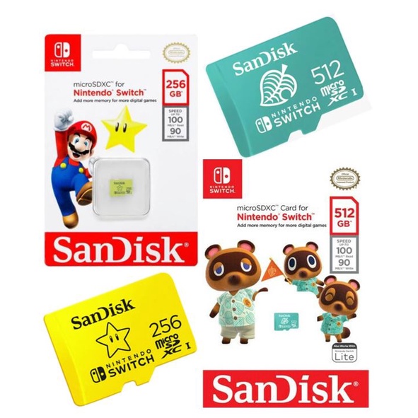 【台北現貨】任天堂 SWITCH記憶卡 SanDisk 128G 256G 512G Micro SD 遊戲記憶卡